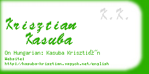 krisztian kasuba business card